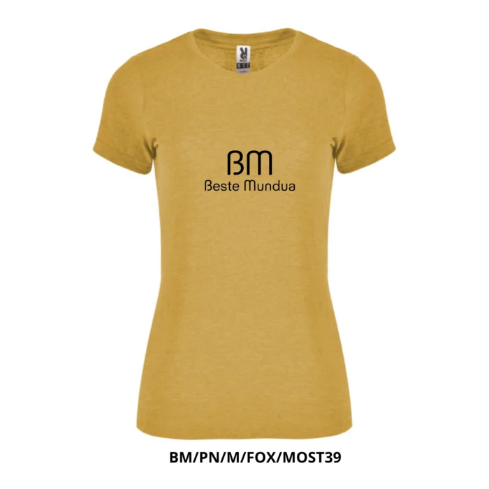 Camiseta para mujer - "Beste mundua" Logo con letras negras en el centro - Imagen 5