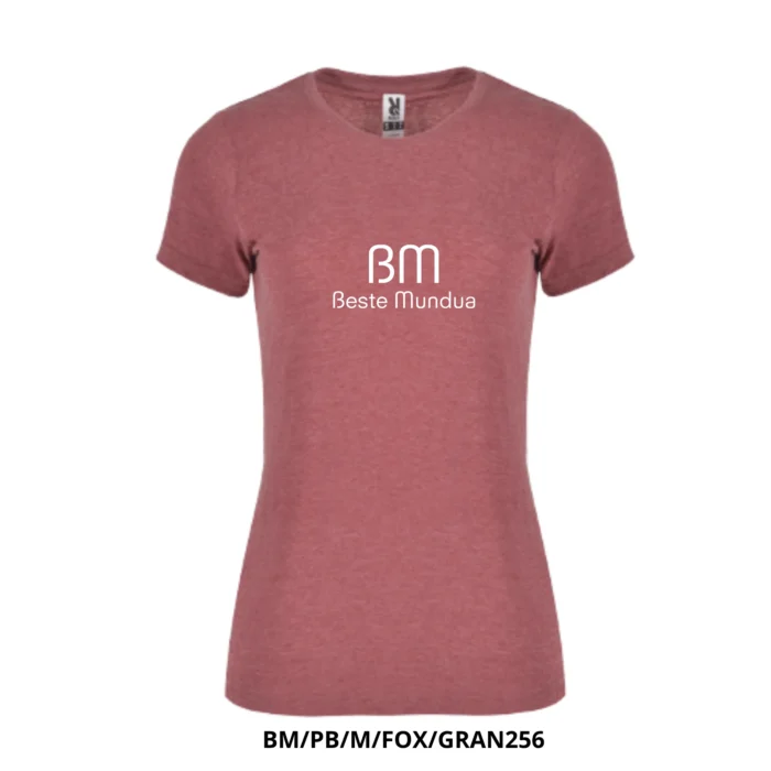 Camiseta para mujer - "Beste mundua" Logo con letras blancas en el centro - Imagen 4