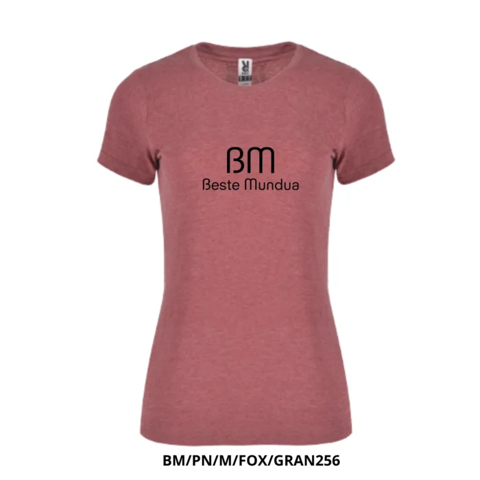 Camiseta para mujer - "Beste mundua" Logo con letras negras en el centro - Imagen 4