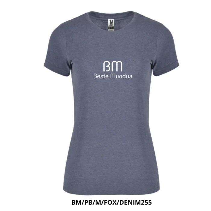 Camiseta para mujer - "Beste mundua" Logo con letras blancas en el centro