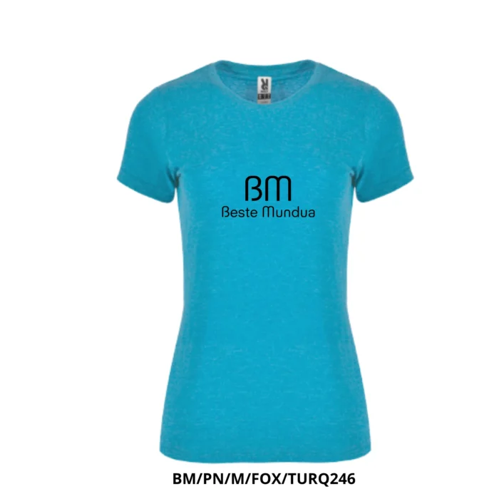 Camiseta para mujer - "Beste mundua" Logo con letras negras en el centro - Imagen 2