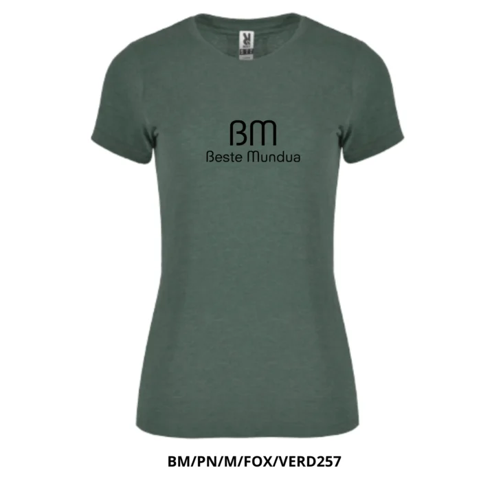 Camiseta para mujer - "Beste mundua" Logo con letras negras en el centro - Imagen 3