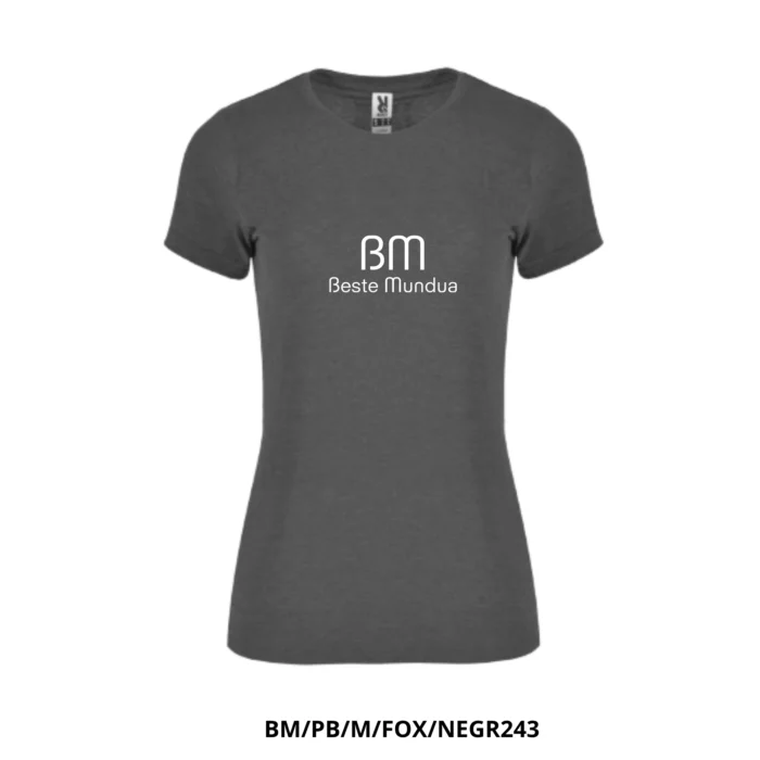 Camiseta para mujer - "Beste mundua" Logo con letras blancas en el centro - Imagen 2