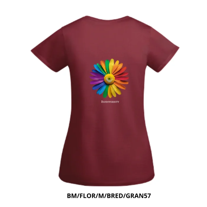 Camiseta para mujer "BIODIVERSITY" con flor