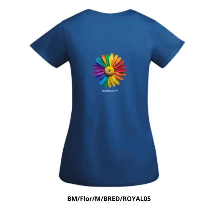 Camiseta para mujer "BIODIVERSITY" con flor - Imagen 3