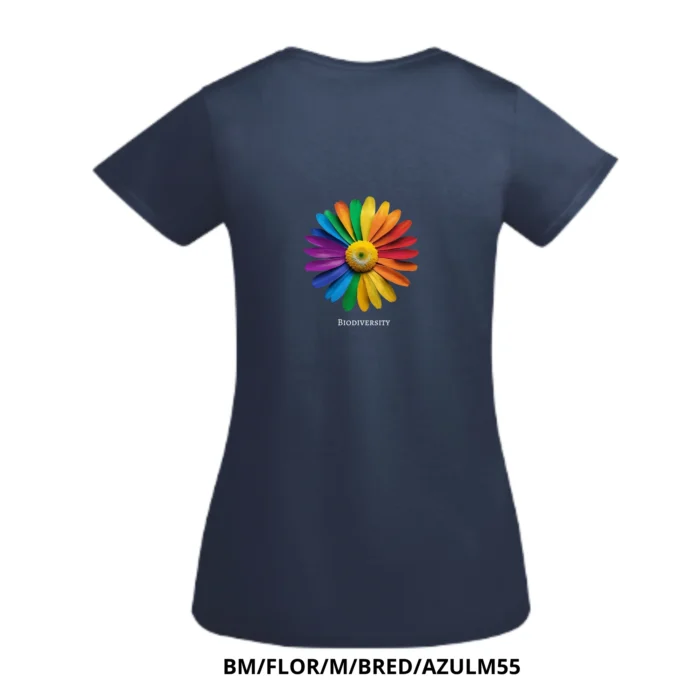 Camiseta para mujer "BIODIVERSITY" con flor - Imagen 5
