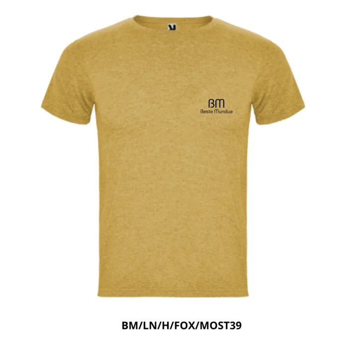 Camiseta para hombre - "Beste mundua" Logo con letras negras pequeñas - Imagen 2