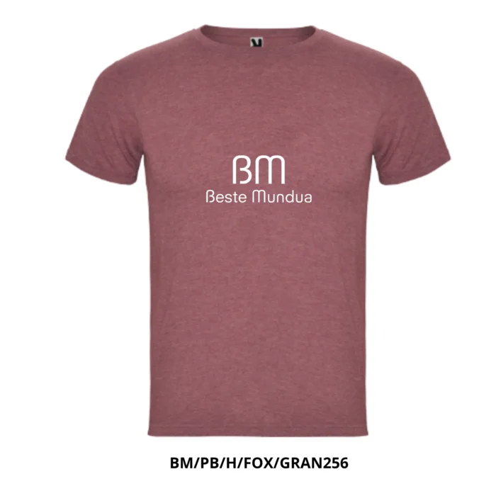 Camiseta para hombre - "Beste mundua" Logo con letras blancas en el centro - Imagen 2