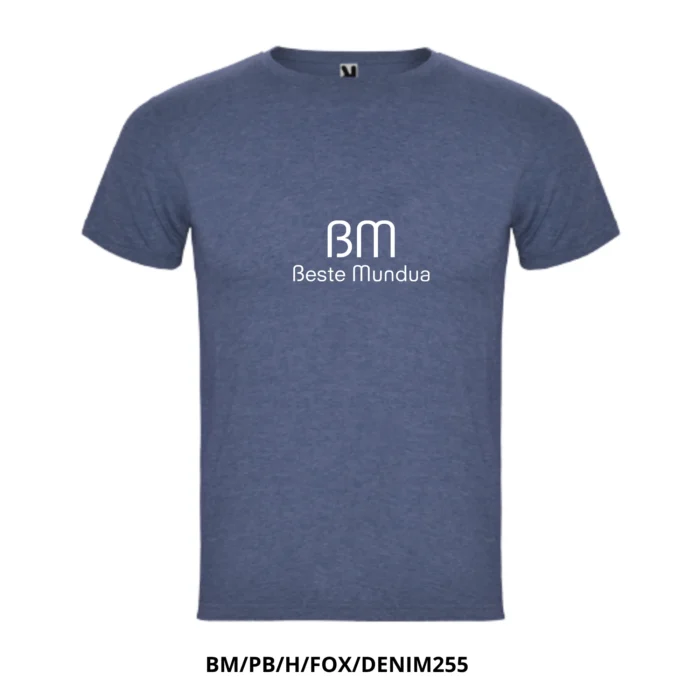 Camiseta para hombre - "Beste mundua" Logo con letras blancas en el centro - Imagen 3