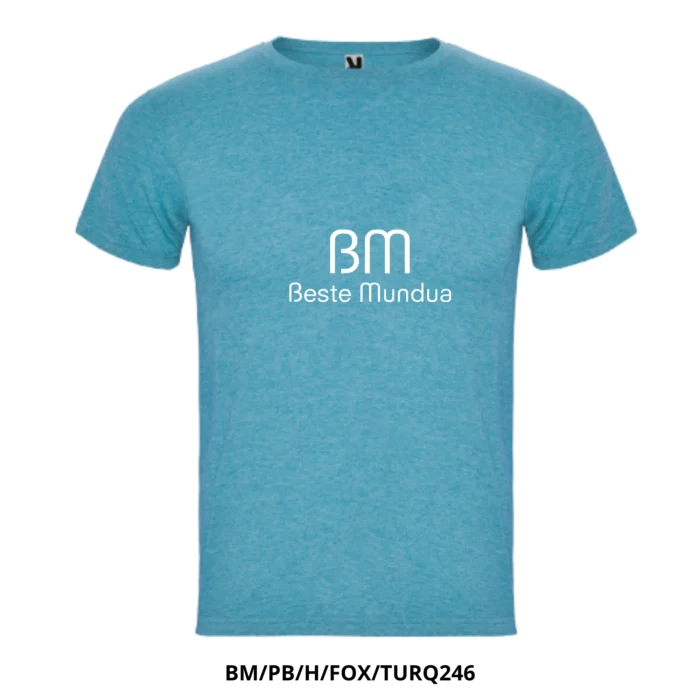 Camiseta para hombre - "Beste mundua" Logo con letras blancas en el centro - Imagen 4
