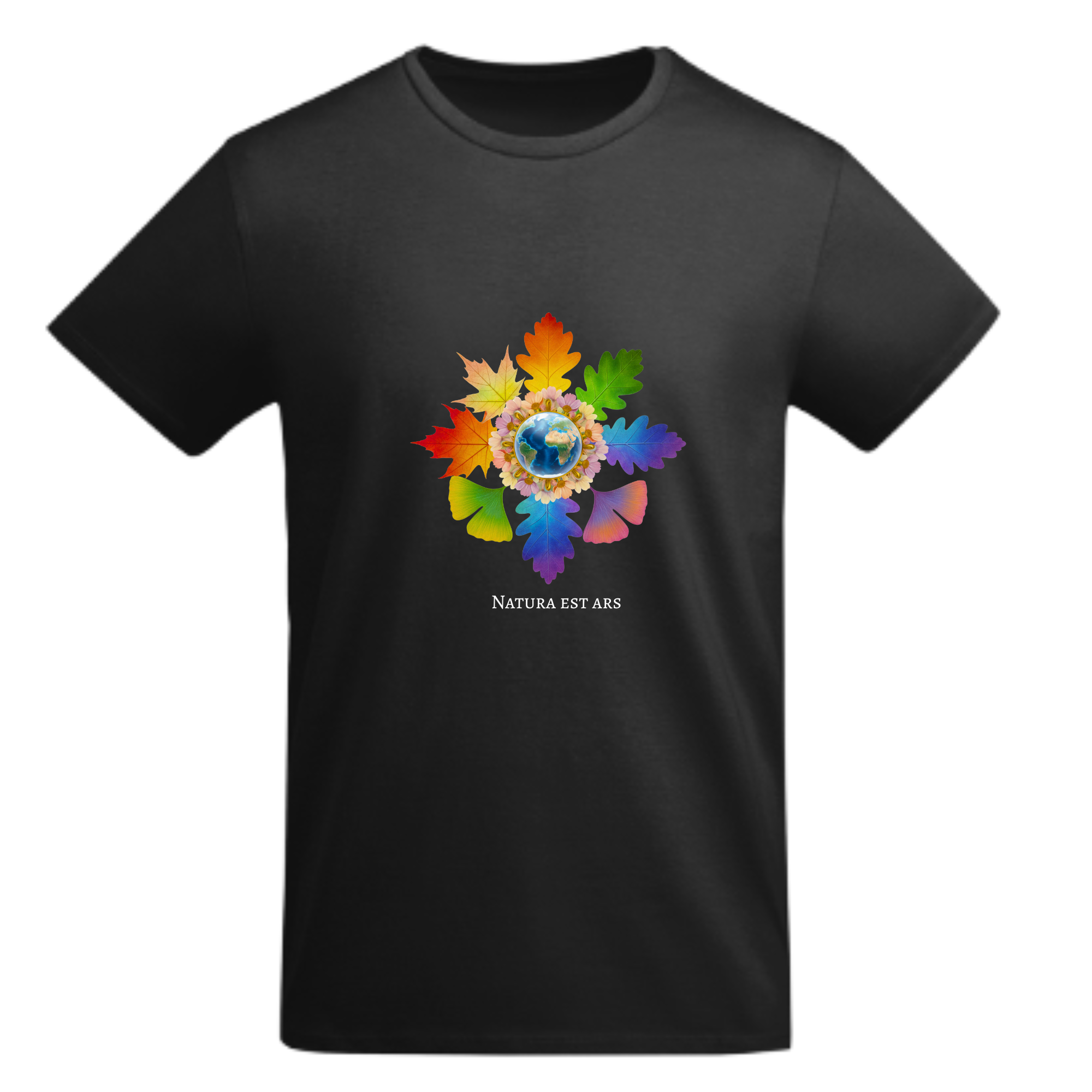 Camiseta unisex con dibujos de hojas de arboles