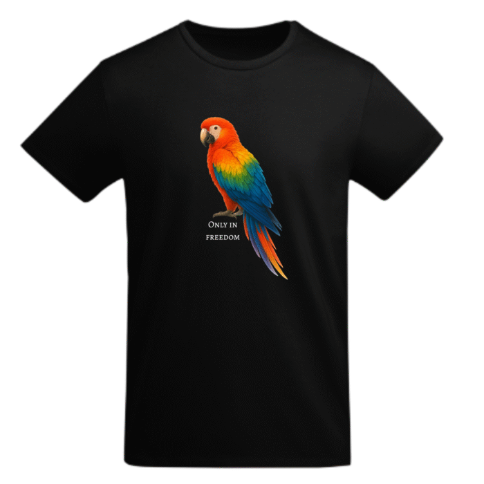 Camiseta Unisex adultos y niños Ref BRED8412 Mod. Guacamayo